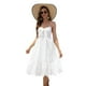 thumbnail image 1 of Cismea - Mini Vestido de Verano con Volantes Florales para Mujer, sin Mangas, con Lazo en El Hombro, LíNea Acampanada, Vestidos Cortos, Vestidos de Playa Cismea falda, 1 of 6