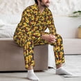 thumbnail image 7 of Picia Cartoon Ducks Pattern Men’s Long-Sleeve Sleepwear Set - Soft 2-Piece Loungewear with Pockets, Comfy PJs for Relaxing Nights-, 7 of 7