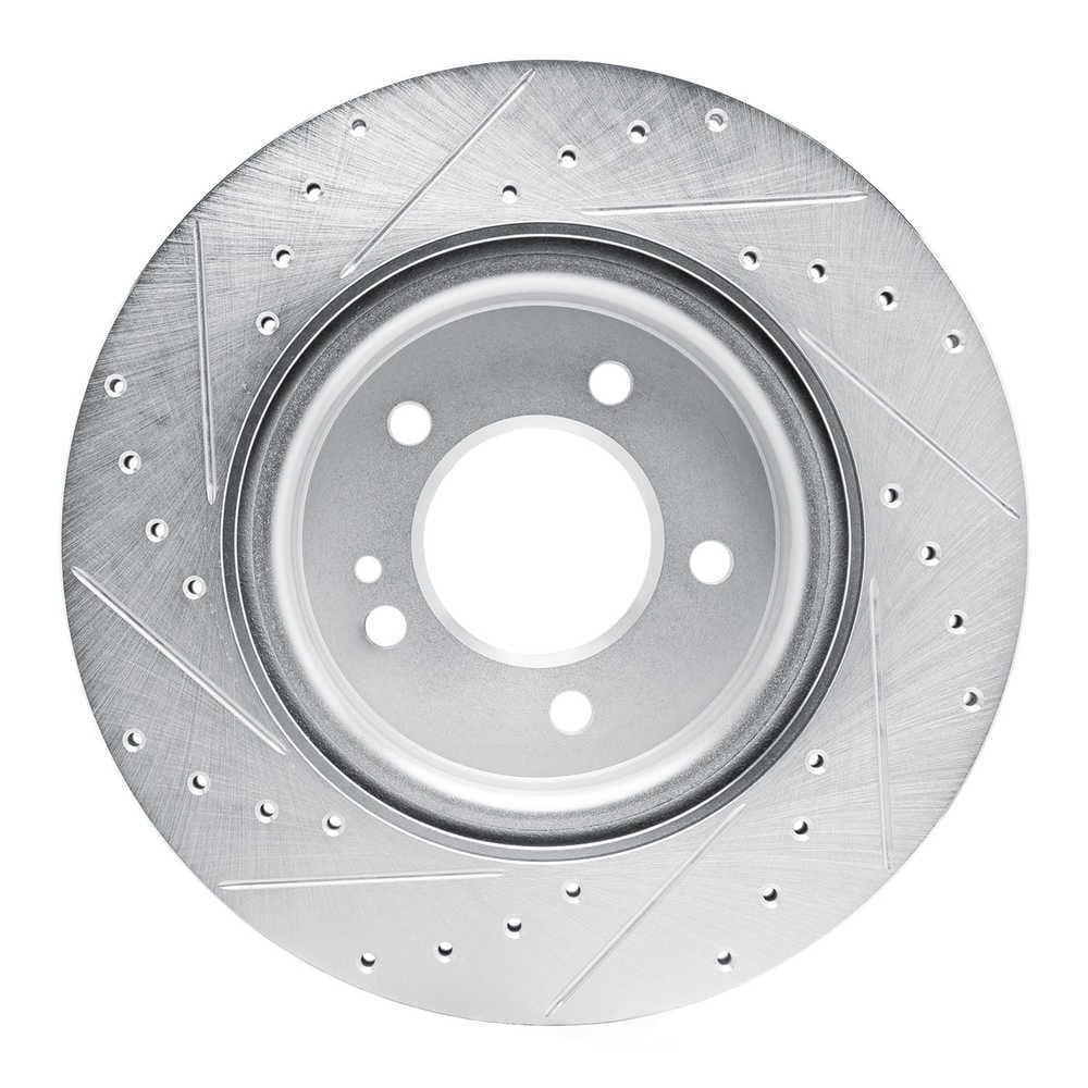 Dynamic Friction Company 631-63177R DFC Brake Rotor - Drilled And Slotted - Silver