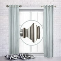 Faye 1" Side Curtain Rod 12-20 inch (Set of 2) - Satin Nickel