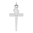 thumbnail image 3 of Sterling Silver & 18k Cross Pendant Charm, 3 of 4