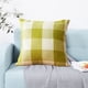 thumbnail image 4 of Linen Plaid Pillow Cover Square Cushion Case Sofa Bed Decor Throw Pillowcase Home Living Room Decorative Pillow Sham Farmhouse Style, 4 of 6