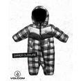 thumbnail image 4 of Volcom - Traje de nieve para bebé, con forro polar suave, aislado, con capucha forrada de sherpa, ropa de invierno para bebé, negro, rojo (Black Checkered), 24 meses, 4 of 7