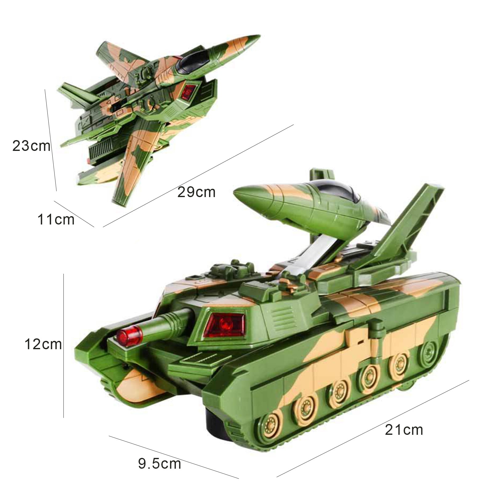 Tank Mechanic Mos 5 Vermon Army Plane Toy Musical Transformable Lighting Effect 2 In 1 Glider Plane Tank Army Toy For Gift - Walmart.com