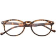 thumbnail image 1 of grinderPUNCH Lunettes de Lecture Rondes Ovales Légères pour Hommes et Femmes +1,50, Écaille, 1 of 5