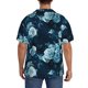 thumbnail image 3 of Fotbe Ink Rose Camisa Estampada de Manga Corta para Hombre, Casual de Verano, Estilo Playero, Sin Arrugas-Small, 3 of 5