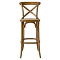 thumbnail image 6 of Modway Gear 43.5" Modern Style Rattan and Elm Wood Bar Stool in Walnut Finish, 6 of 10