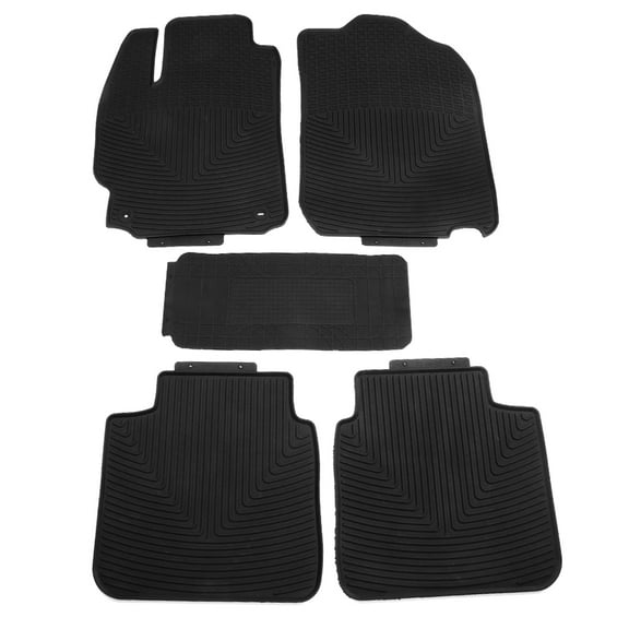 Ikon Motorsports Compatible with 12-17 Toyota Camry Latex All Weather Floor Mat Carpet OE Factory Style Front Rear Black