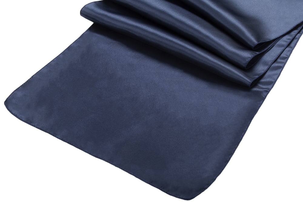Satin Table Runner Approx. 14"x108" - Navy Blue, 1 Piece - Walmart.com