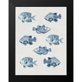 thumbnail image 2 of Wilson, Aimee 19x24 Black Modern Framed Museum Art Print Titled - Indigo Fishes, 2 of 5