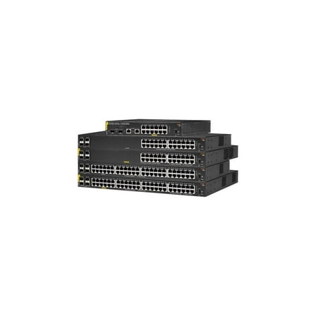 HPE Aruba 6100 24G Class4 PoE 4SFP  - Switch - managed - 24 x 10/100/1000   4 x 1 Gigabit / 10 Gigabit SFP  - side to side airflow - rack-mountable - PoE  (370 W)