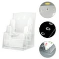thumbnail image 4 of Acrylic Brochure Holder 3-Tier Brochure Display Stand with Divider Wall Mount Countertop Clear Flyer Holder Rack Magazine Booklet Display Stand, 4 of 8