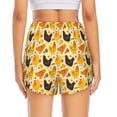 thumbnail image 2 of Lsque Funny Chicken Printed Women's Running Shorts with Liner Pockets,Elastic Quick Dry Workout Athletic Gym Yoga Shorts,Womens High Waist Shorts-XX-Large, 2 of 9