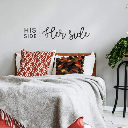 

Wall Art - His Side Her Side - 10 X 45 - Witty Husband Wife Home Bedroom Decor - Modern Indoor Apartment Mr. And Mrs. Couples Family Funny Humor Love Quote (10 X 45 Black)