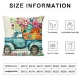thumbnail image 5 of FUMJ  Easter Throw Pillow Covers, Spring Floral Eggs Truck Farmhouse Holiday Cushion Case for Home Sofa Couch Decoration, 5 of 5