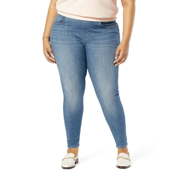 Situatie Observatorium roltrap Signature by Levi Strauss & Co. Women's Plus Shaping Pull-On Skinny Jeans -  Walmart.com