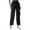 Black, variant on aidice Cargo Pants Women High Waisted Outdoor Loose Casual Cropped Drawstring Workout Pants with Pockets
