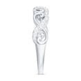 thumbnail image 4 of Rosec Jewels Natural Diamond Infinity Band Ring (HI-SI Quality) - Half Eternity Ring for Valentines Day - Ready to Gift, 14K White Gold, US 3.00, 4 of 9