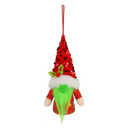 

MGStore Christmas Faceless Doll Cute Hat Dressed Gnome Doll Plush Toy Christmas Tree Pendants Male/Female Type Glowing Gnomes Doll New Year Gift