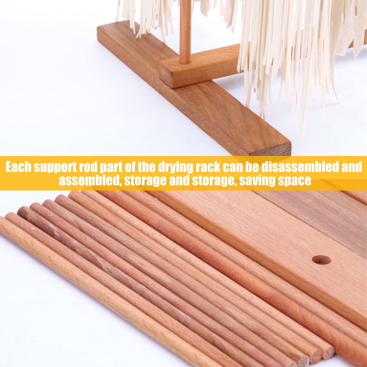 space saving pasta drying rack wooden