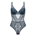 thumbnail image 1 of Mono ajustado estilo francés transparente con tentación de encaje Mono sexy francés, 1 of 6