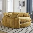thumbnail image 3 of Cloud Couch Modern Chenille and Memory Foam Oversized and Round Chaise Sleeper Sofa with 14 Pillows, 3 of 9