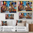 thumbnail image 4 of Designart "Tokyo Popart Colorful City painting II" Tokyo Floater Framed Canvas Art Print, 4 of 7