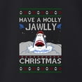 thumbnail image 3 of Wild Bobby Have a Holly Jawlly Christmas, Cute Shark Christmas Sweater | Holiday Unisex Boys Girls Crewneck Graphic Sweatshirt, 3 of 5