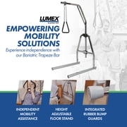 Lumex 2940B Bariatric Trapeze Bar with Triangle Handgrip and Floor Stand