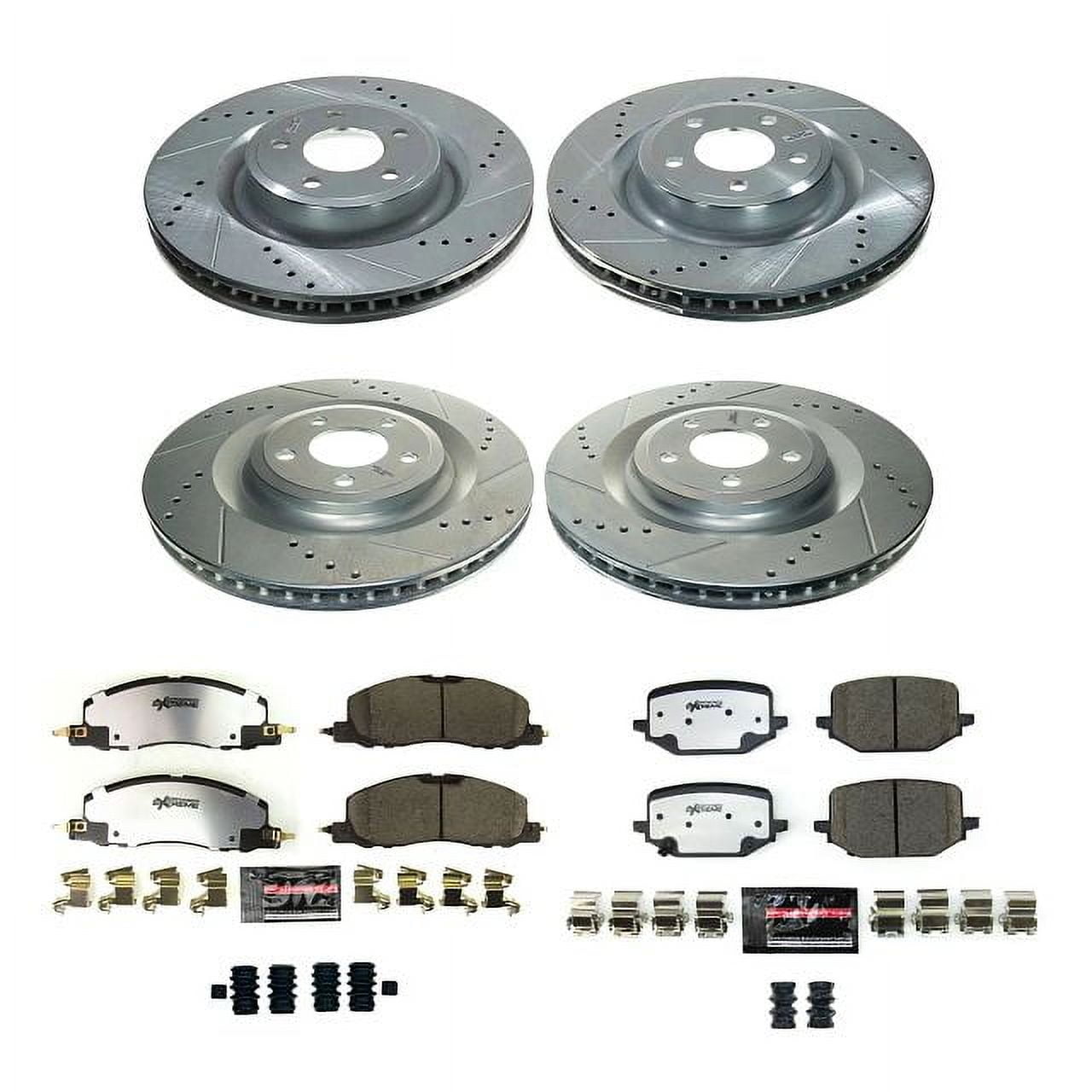 PowerStop Front and Rear Z36 Truck & Tow Carbon-Fiber Ceramic Brake Pad and Drilled and Slotted Rotor Kit Fits: LINCOLN Select Models K8696-36