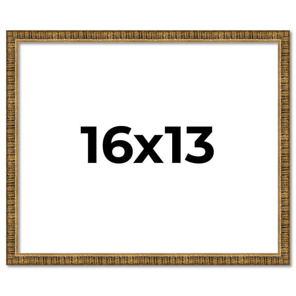 16x13 Frame Gold Picture Frame - Complete Modern Photo Frame Includes UV Acrylic Shatter Guard