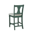 thumbnail image 5 of Powell Willow 24" Indoor Wood Counter Stool, Set of 2,Teal/Cream, 5 of 10