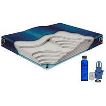 California King Waveless Waterbed Mattress 72w x 84L Boyd Lumbar Supreme with a Fill Kit & a 4oz Bottle of Premium Clear Bottle