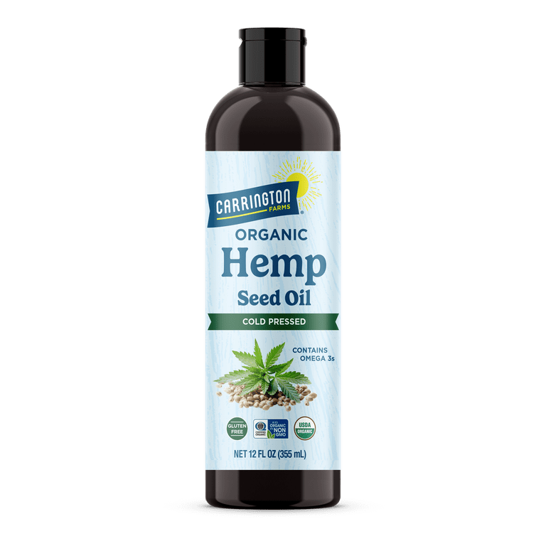 hemp oil l-carnitine Carrington Farms Hemp Oil 12oz Shelf-Stable Oil