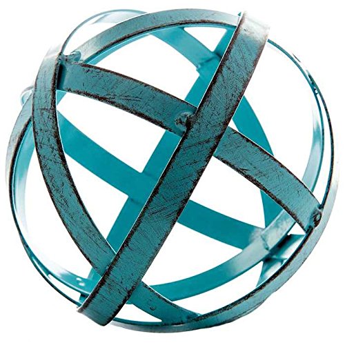 Blue Metal Band Decorative Sphere