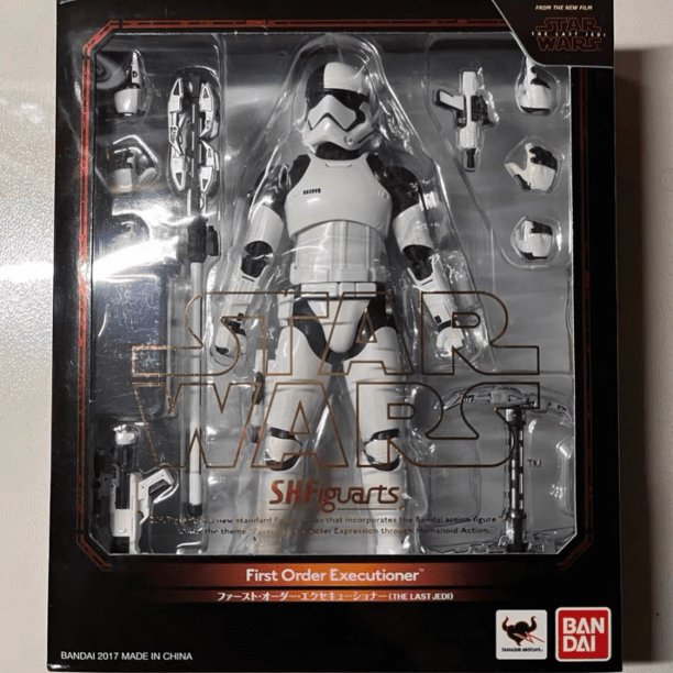 Figura de acción Bandai SHF Star Wars Firing Squad Stormtrooper White Trooper 1/12, modelo de juguete de colección de escritorio, regalo para niño.