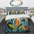 thumbnail image 2 of Designart "Mid Century Mod Nature A Green Oasis II" Mid-Century Bedding Covert Set - Abstract Midcentury Green Abstract Bed Set With 2 Shams, 2 of 6