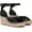 Black, variant on Women's Clementine Espadrille Wedge Sandal Gold 6W
