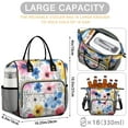 thumbnail image 5 of OBREWU Pioneer Flower Women's Insulated Leakproof Large Lunch Bag, Oxford Cloth, 5 of 7