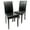 Black, variant on Roundhill Urban Style Solid Wood Leatherette Parson Chair in Black(Set of 2)