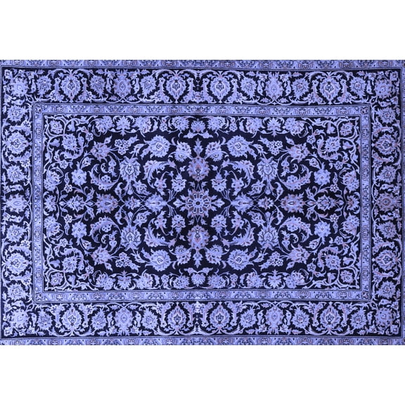Ahgly Company Indoor Rectangle Persian Blue Traditional Area Rugs, 5' x 7'