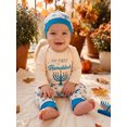 thumbnail image 3 of RUINIXCW Baby Boys First Hanukkah Outfits Dreidel Menorah Print Romper Pants Hat, 3 of 6