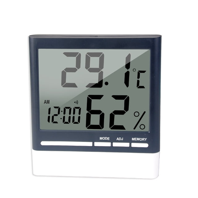Termómetro interior higrómetro digital con pantalla LCD de caracteres grandes en negrita, tecnología mejorada de ahorro de energía, sala de alta precisión