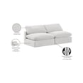 thumbnail image 2 of Meridian Furniture Comfy Cream Velvet 2-Pc. Modular Sofa, 2 of 10