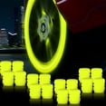 thumbnail image 4 of Glow in The Dark Tire Caps, Fluorescent Luminous ABS Air Caps, Weather Resistant Dust Proof Stem Covers for Car Truck SUV Motorcycle Bike Wheels, Night Safety Visibility Accessories, 4 of 7