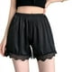 thumbnail image 1 of Braguitas de satén con borde de encaje para mujer, pantalones cortos, medias slip, braguitas de seguridad, 1 of 8