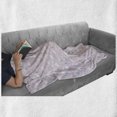 thumbnail image 6 of Ballerina Soft Flannel Fleece Throw Blanket, Continuous Little Girls Pattern with Short Hair and Crown, Cozy Plush for Indoor and Outdoor Use, 70" x 90", Baby Pink Grey White, by Ambesonne, 6 of 6