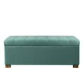 thumbnail image 1 of HomePop Grand Banc Ottoman de Rangement avec Couvercle Relevable, Sarcelle, 1 of 2