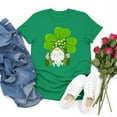 thumbnail image 5 of TSADFHJI Hauts pour Femmes Tendance 2024 Grande Taille Mode Imprimée Décontractée Col Rond Manches Courtes T-Shirt Vert Menthe, 5 of 5