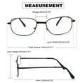 thumbnail image 2 of Mens Metal Reading Glasses Spring Hinge Readers Rectangle Presbyopic Glasses, 2 of 3